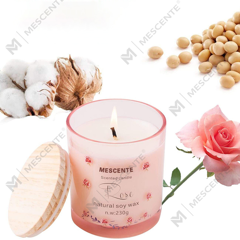شمع معطر وانیلی ستونی سرامیک روحانی دست ساز جا شیشه ای لوکس M&Scent با کریستال