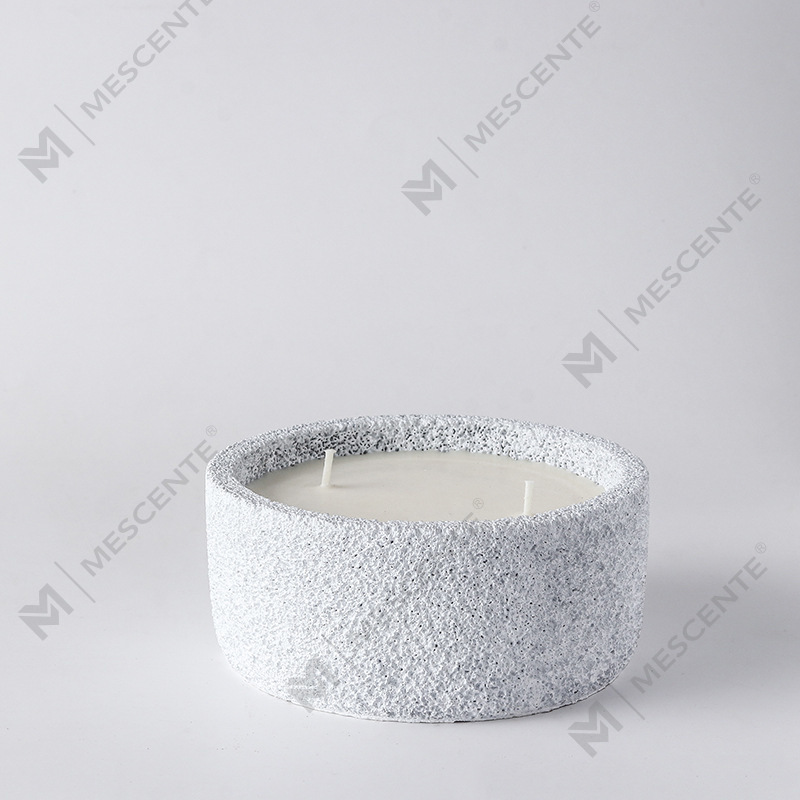 شمع های ستون معنوی لوگوی لوکس دست ساز M&Scent شیشه ای معطر با کریستال، شمع فتیله ای 3 عدد