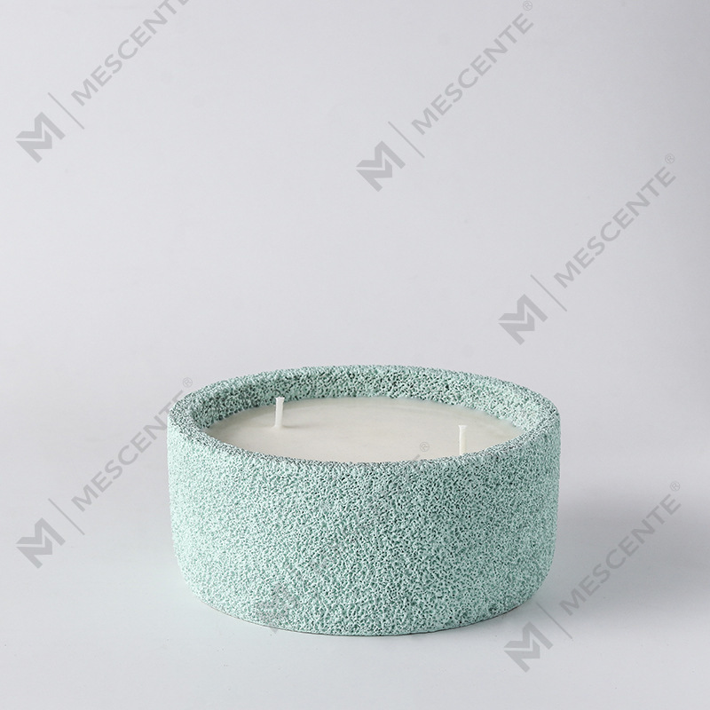شمع های ستون معنوی لوگوی لوکس دست ساز M&Scent شیشه ای معطر با کریستال، شمع فتیله ای 3 عدد