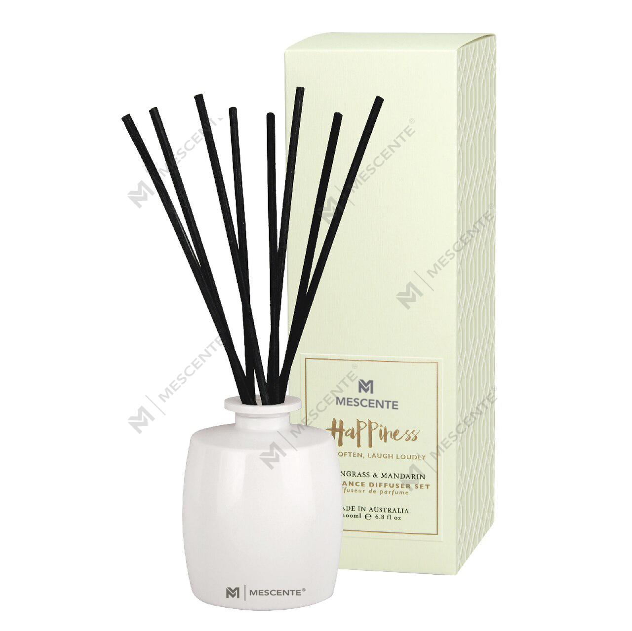 بطری شیشه ای بزرگ M&Scent ست هدایایی پخش کننده عطر نی با چوب های خیزران
