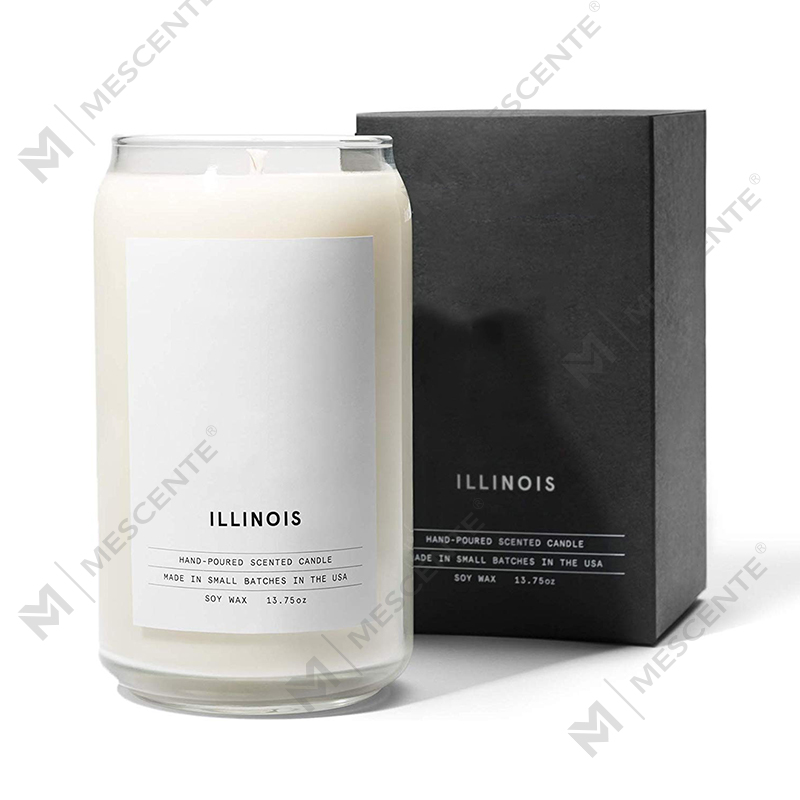 شمع سرامیکی شیری وودویک سفارشی ارگانیک M&Scent، ظرف شمع