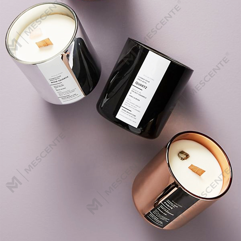 شمع های سویا معطر چای سفید با برچسب خصوصی Mescente In Jars