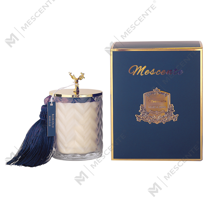 M&Scent عمده فروشی ظروف لیبل خصوصی سفارشی آروماتراپی معطر عطر شمع سویا با کریستال