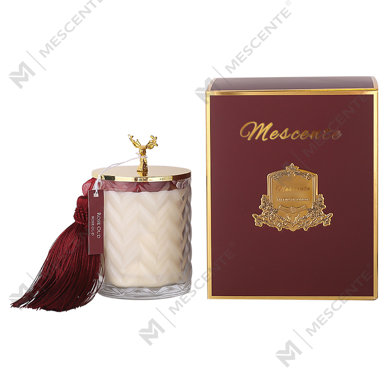 M&Scent عمده فروشی ظروف لیبل خصوصی سفارشی آروماتراپی معطر عطر شمع سویا با کریستال