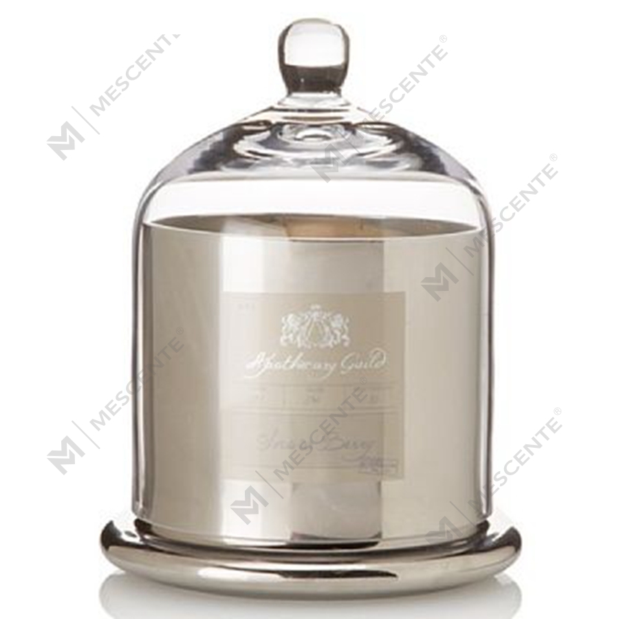 پوشش گنبدی نقره ای لوکس Mescente شیشه گنبدی جا شمعی معطر