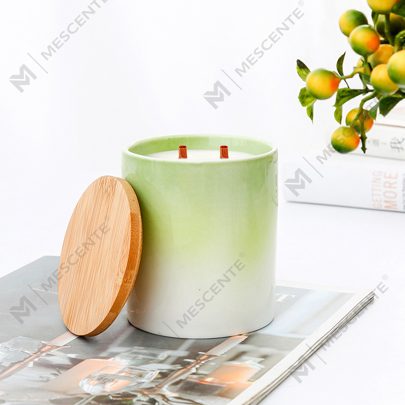 برچسب خصوصی M&Scent دکوراسیون منزل شمع های معطر سفارشی در شیشه های شمع سرامیکی