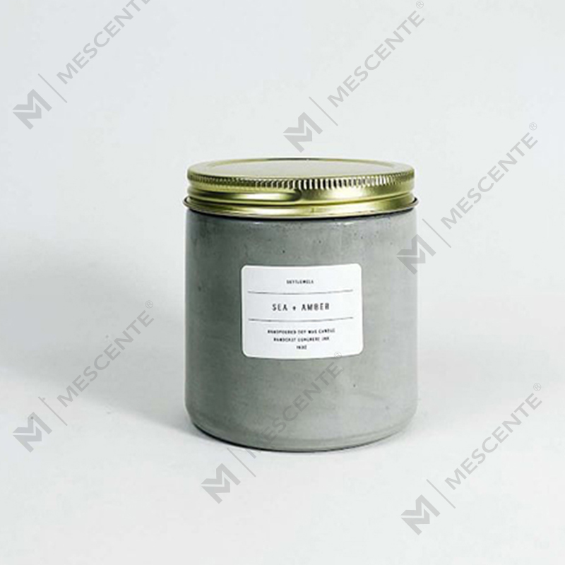 شمع معطر شیشه سفارشی سفید با درب