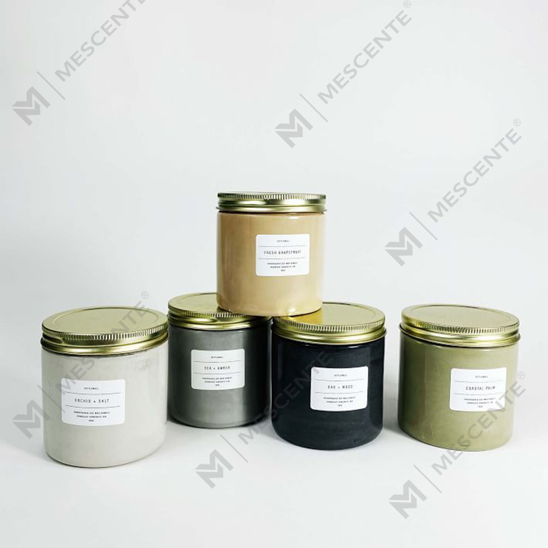 شمع معطر شیشه سفارشی سفید با درب