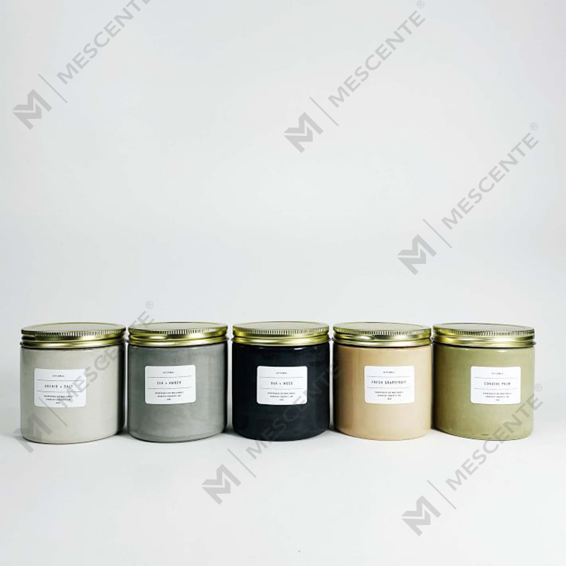 شمع معطر شیشه سفارشی سفید با درب