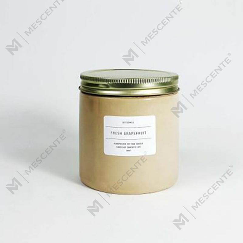 شمع معطر شیشه سفارشی سفید با درب
