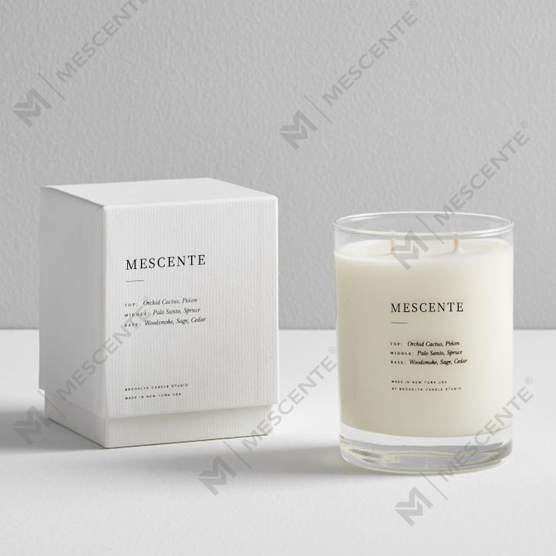 M&SENTE محصول جدید دکوراسیون منزل شمع های معطر 2 فیتیله ای سفارشی در ظرف شیشه ای