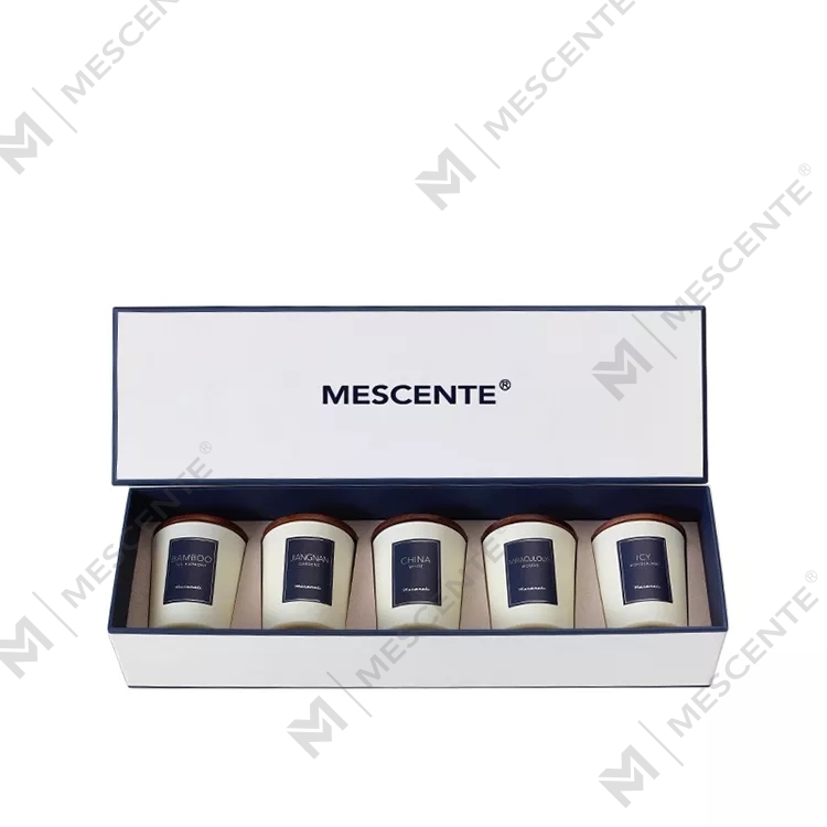 M&scent عمده فروشی لیبل خصوصی روغن عطر شمع های معطر لوکس با درب، شمع رایحه درمانی