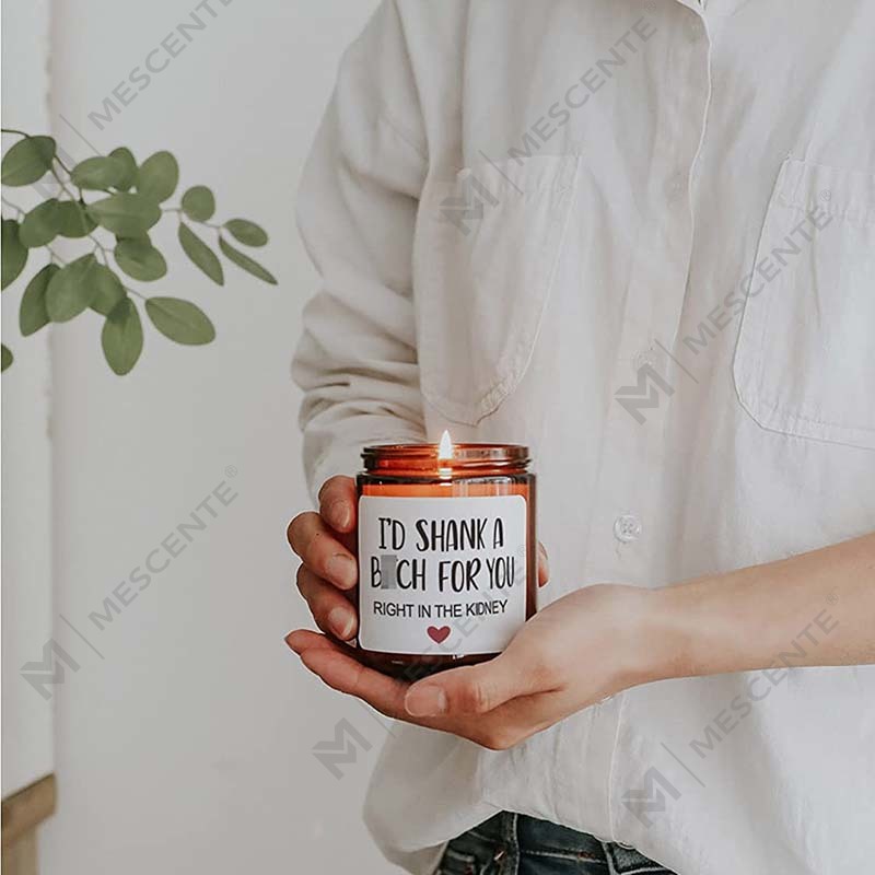 شمع معطر کریسمس 100% طبیعی با موم طبیعی برای ست هدیه خانه، شمع معطر در ظرف شیشه ای با درب فلزی