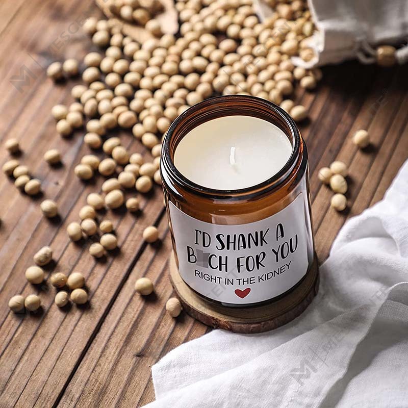شمع معطر کریسمس 100% طبیعی با موم طبیعی برای ست هدیه خانه، شمع معطر در ظرف شیشه ای با درب فلزی