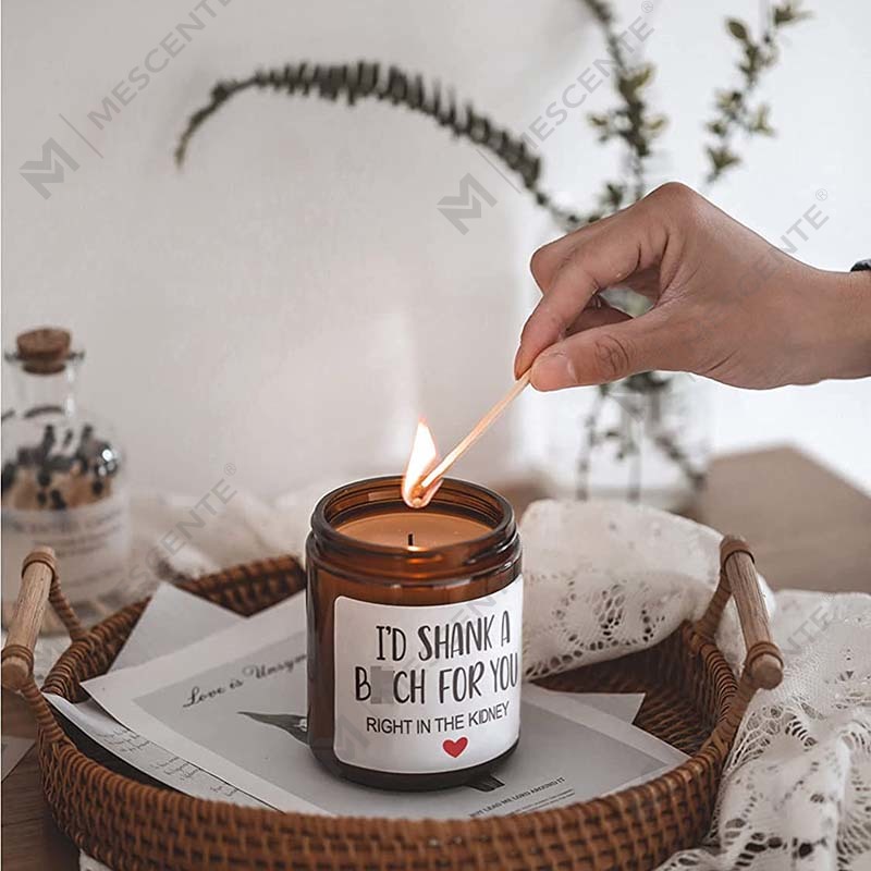 شمع معطر کریسمس 100% طبیعی با موم طبیعی برای ست هدیه خانه، شمع معطر در ظرف شیشه ای با درب فلزی