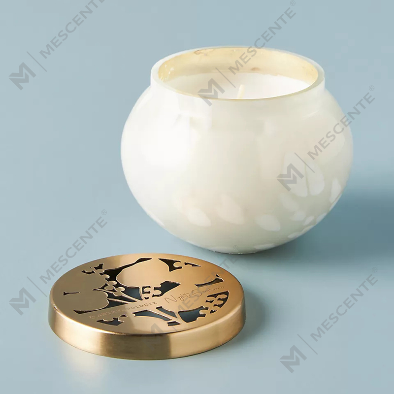 برچسب خصوصی M&scent دکوراسیون خانه سفارشی شمع شیشه ای لوکس شیشه شمع های معطر موم سویا با درب