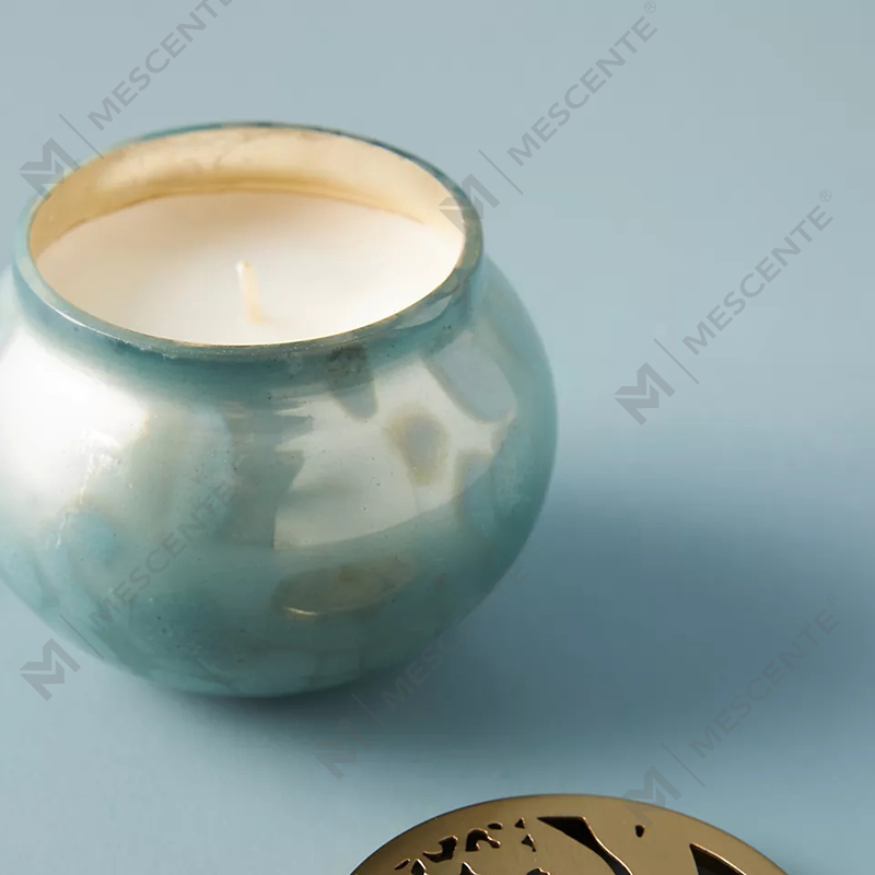برچسب خصوصی M&scent دکوراسیون خانه سفارشی شمع شیشه ای لوکس شیشه شمع های معطر موم سویا با درب