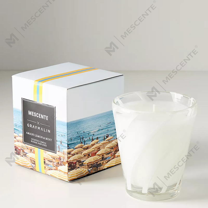 شمع های معطر عروسی لوگوی شخصی سازی شده با موم سویا سفید لوکس M&Scent