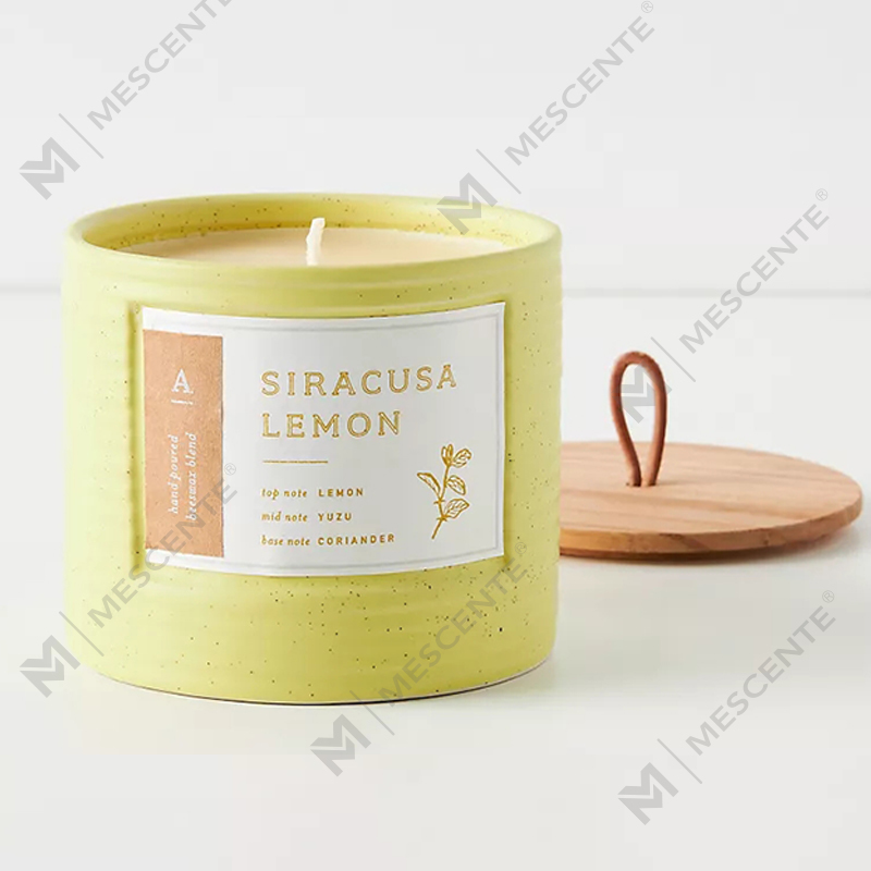 شیشه های سرامیکی رنگی لیبل خصوصی M&Scent شمع های شیک موم سویا معطر