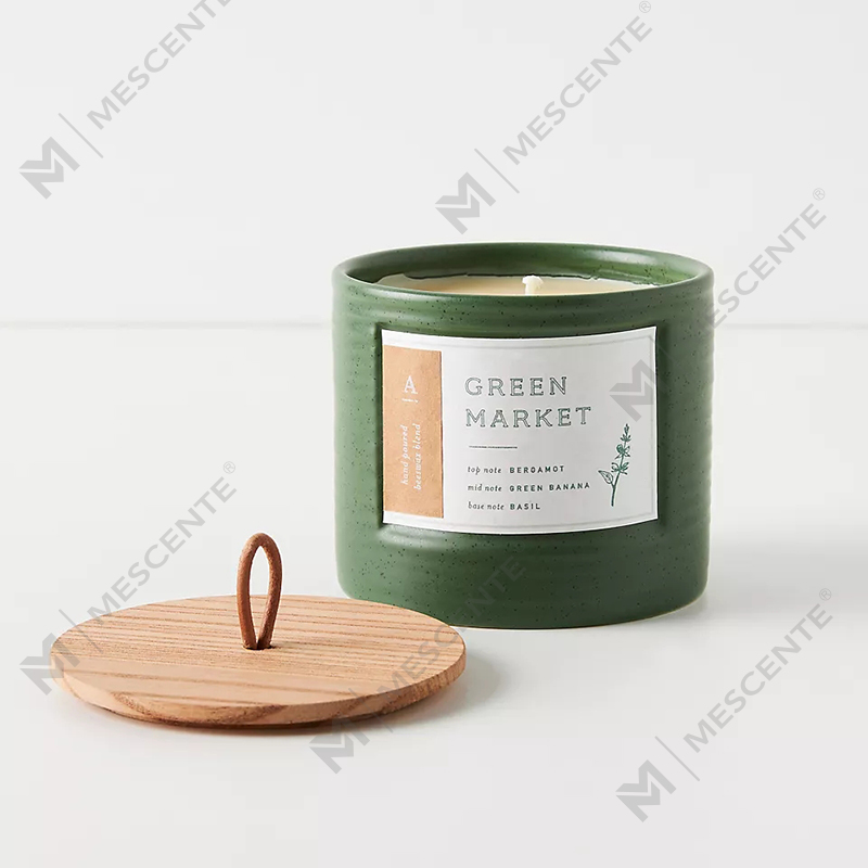 شیشه های سرامیکی رنگی لیبل خصوصی M&Scent شمع های شیک موم سویا معطر
