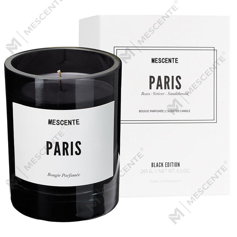 M&Scent عمده فروشی لوکس لیبل خصوصی شمع های معطر با لوگوی شخصی مشکی