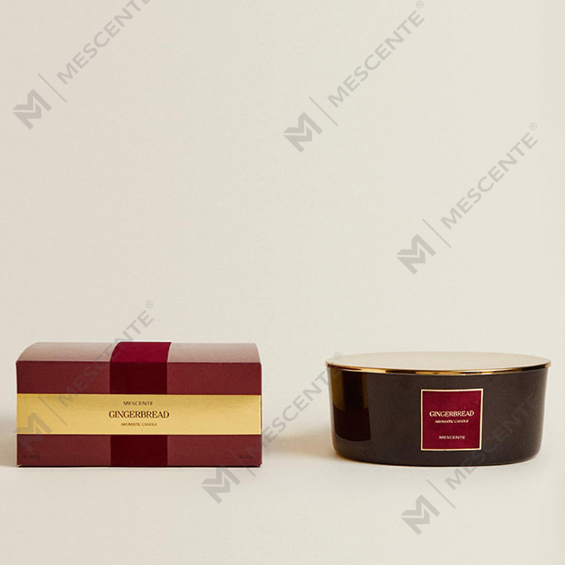 M&Scent سفارشی لوکس 3 شمع فیتیله لیبل شخصی شمع معطر شیشه ای مات مشکی