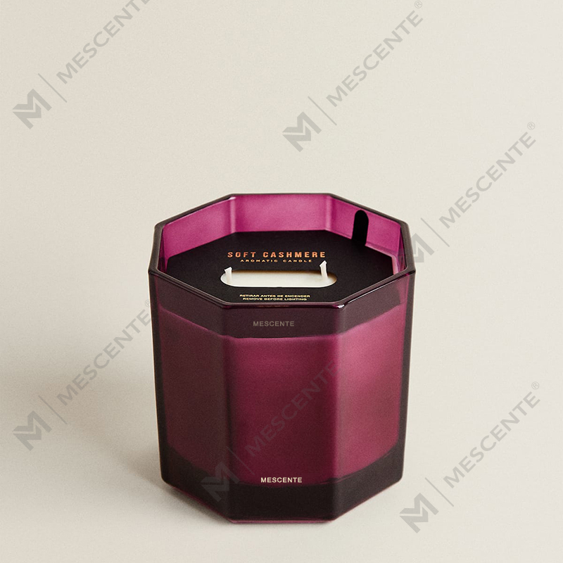 شمع های معطر کریسمس لوکس M&Scent شمع های معطر سویا معطر در جعبه کادو شیشه ای مشکی