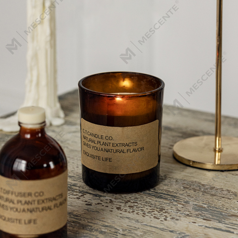 دیفیوزر نی دیفیوزر منزل و ست شمع معطر دکور لوکس M&Scent با بسته بندی جعبه