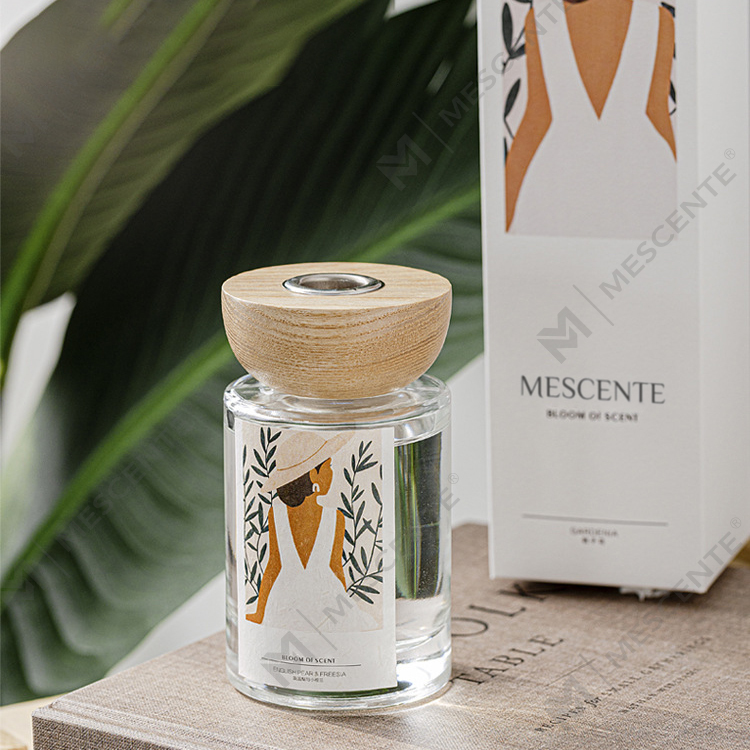 ست های پخش کننده نی بطری شیشه ای برچسب خصوصی M&Scent با درپوش