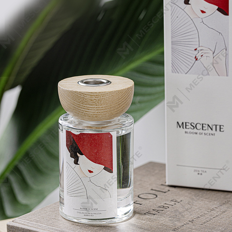 ست های پخش کننده نی بطری شیشه ای برچسب خصوصی M&Scent با درپوش