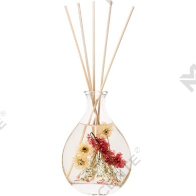 M&Scent به صورت عمده فروشی برچسب خصوصی بطری شیشه ای چوب حصیری ست پخش کننده نی با درپوش