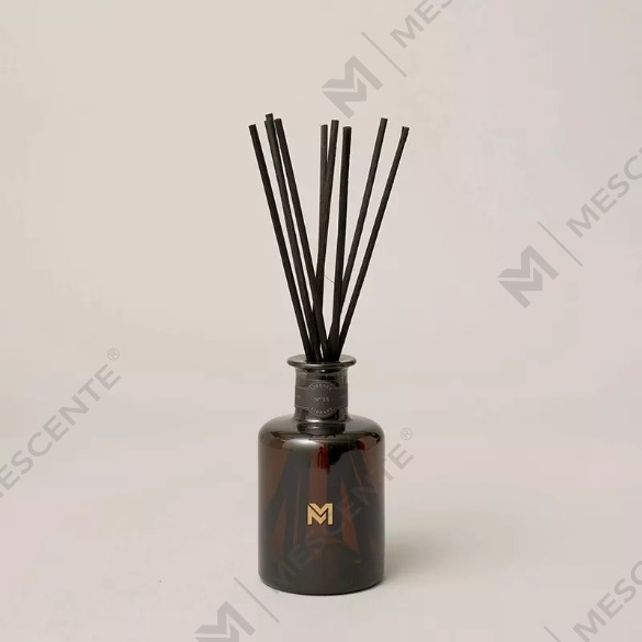 M&Scent عمده فروشی لوکس 500 میلی لیتری پخش کننده بطری مشکی پخش کننده نی عطر نی با جعبه هدیه